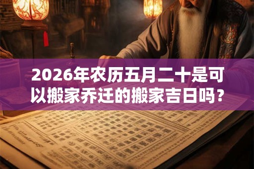 2026年农历五月二十是可以搬家乔迁的搬家吉日吗？