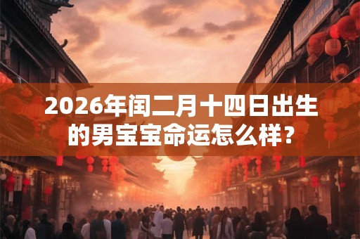 2026年闰二月十四日出生的男宝宝命运怎么样？