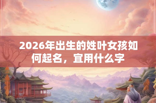 2026年出生的姓叶女孩如何起名,宜用什么字 2026年出生的姓叶女孩如何起名,宜用什么字