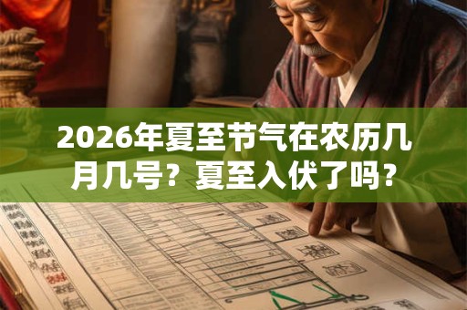2026年夏至节气在农历几月几号？夏至入伏了吗？