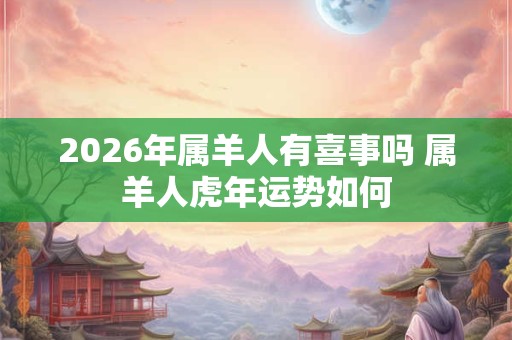 2026年属羊人有喜事吗 属羊人虎年运势如何 2026年属羊人有喜事吗 属羊人虎年运势如何