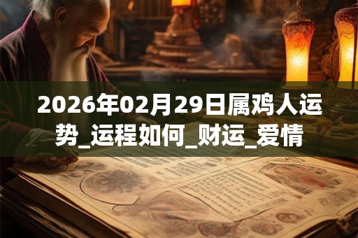 2026年02月29日属鸡人运势_运程如何_财运_爱情