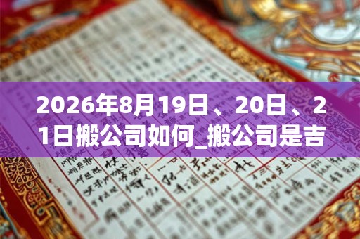 2026年8月19日、20日、21日搬公司如何_搬公司是吉日吗