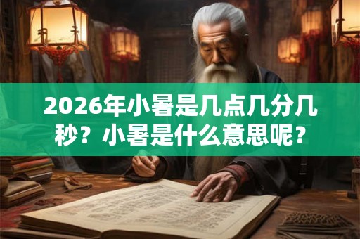 2026年小暑是几点几分几秒？小暑是什么意思呢？