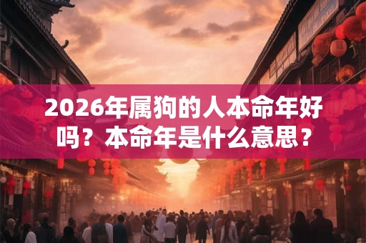 2026年属狗的人本命年好吗？本命年是什么意思？