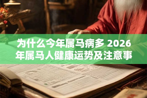 为什么今年属马病多 2026年属马人健康运势及注意事项 为什么今年属马病多 2026年属马人健康运势及注意事项
