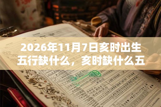 2026年11月7日亥时出生五行缺什么，亥时缺什么五行