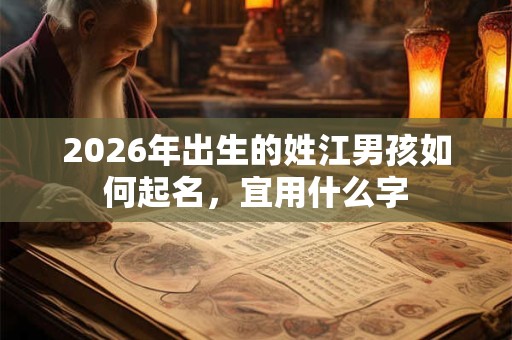 2026年出生的姓江男孩如何起名,宜用什么字 2026年出生的姓江男孩如何起名,宜用什么字