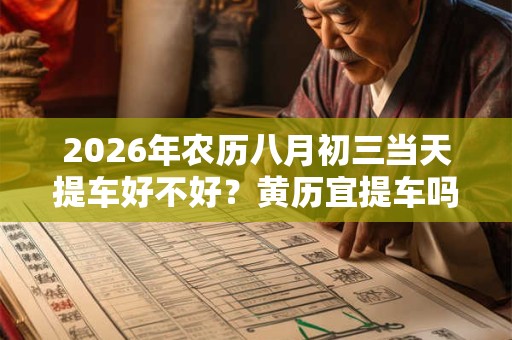 2026年农历八月初三当天提车好不好？黄历宜提车吗