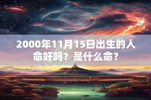 2000年11月15日出生的人命好吗？是什么命？