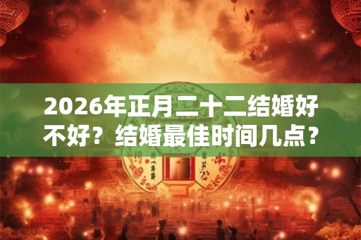 2026年正月二十二结婚好不好?结婚最佳时间几点? 2026年正月二十二结婚好不好?结婚最佳时间几点?