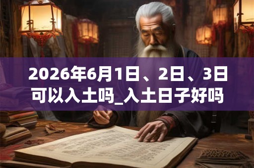 2026年6月1日、2日、3日可以入土吗_入土日子好吗