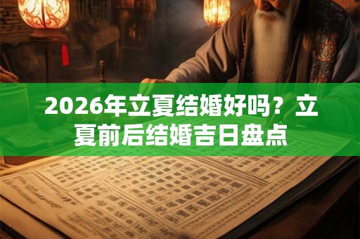 2026年立夏结婚好吗？立夏前后结婚吉日盘点