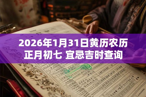 2026年1月31日黄历农历正月初七 宜忌吉时查询