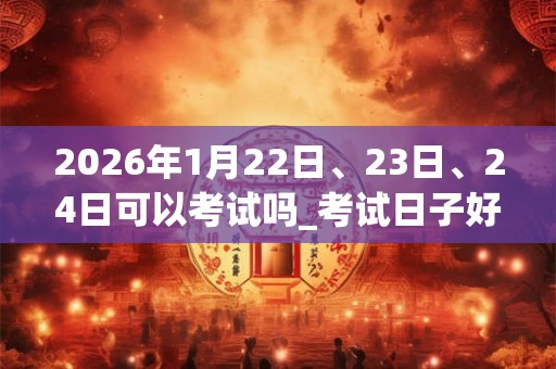 2026年1月22日、23日、24日可以考试吗_考试日子好吗