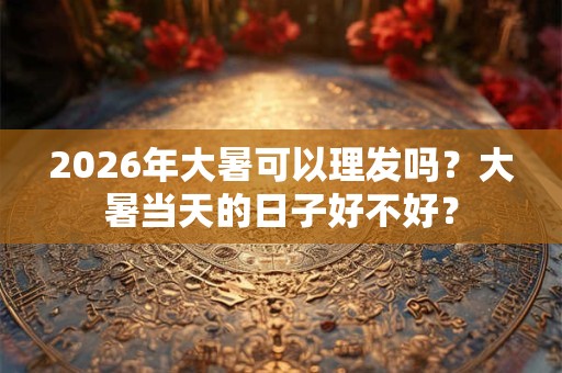 2026年大暑可以理发吗?大暑当天的日子好不好? 2026年大暑可以理发吗?大暑当天的日子好不好?