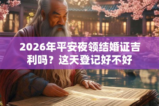 2026年平安夜领结婚证吉利吗？这天登记好不好