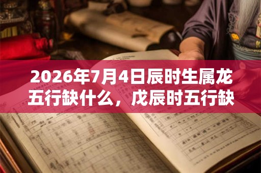 2026年7月4日辰时生属龙五行缺什么，戊辰时五行缺什么