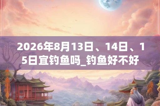 2026年8月13日、14日、15日宜钓鱼吗_钓鱼好不好