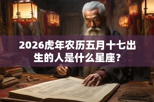2026虎年农历五月十七出生的人是什么星座？