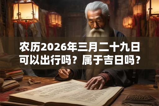 农历2026年三月二十九日可以出行吗?属于吉日吗? 农历2026年三月二十九日可以出行吗?属于吉日吗?