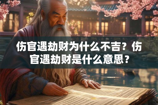 伤官遇劫财为什么不吉？伤官遇劫财是什么意思？
