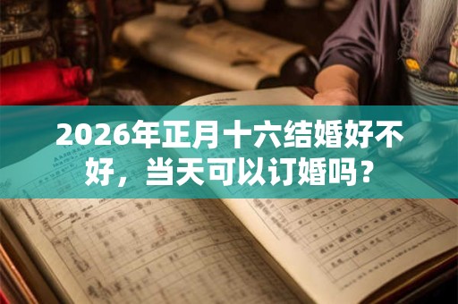 2026年正月十六结婚好不好,当天可以订婚吗? 2026年正月十六结婚好不好,当天可以订婚吗?