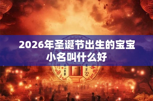 2026年圣诞节出生的宝宝小名叫什么好 2026年圣诞节出生的宝宝小名叫什么好