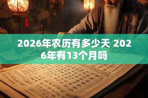 2026年农历有多少天 2026年有13个月吗