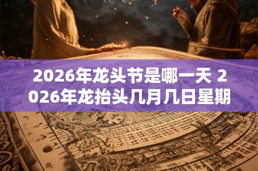 2026年龙头节是哪一天 2026年龙抬头几月几日星期几