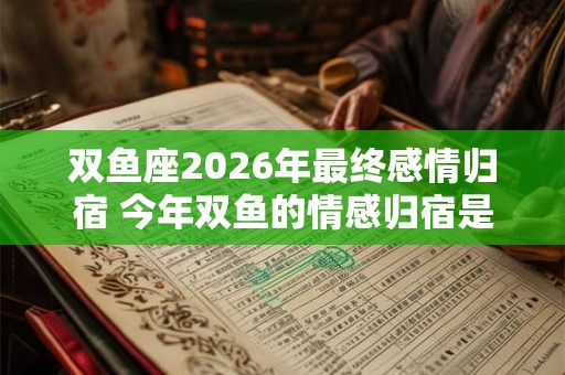 双鱼座2026年最终感情归宿 今年双鱼的情感归宿是谁