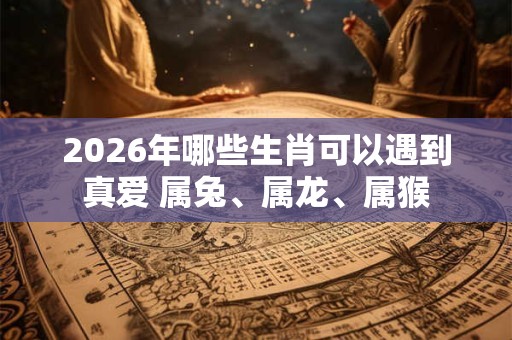 2026年哪些生肖可以遇到真爱 属兔、属龙、属猴
