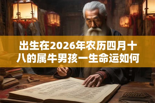 出生在2026年农历四月十八的属牛男孩一生命运如何? 出生在2026年农历四月十八的属牛男孩一生命运如何?