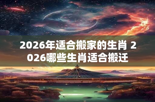 2026年适合搬家的生肖 2026哪些生肖适合搬迁 2026年适合搬家的生肖 2026哪些生肖适合搬迁