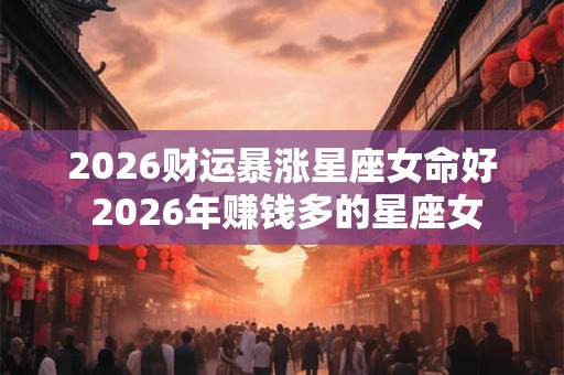 2026财运暴涨星座女命好 2026年赚钱多的星座女