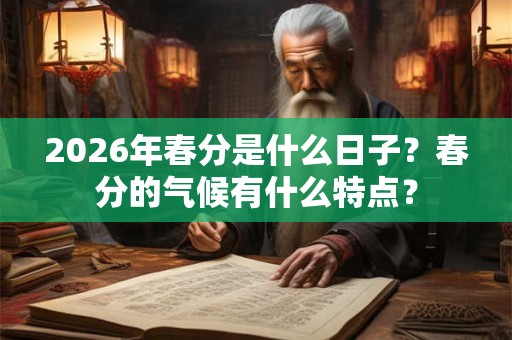 2026年春分是什么日子？春分的气候有什么特点？