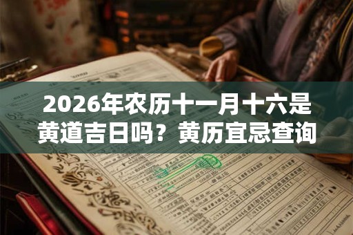 2026年农历十一月十六是黄道吉日吗？黄历宜忌查询