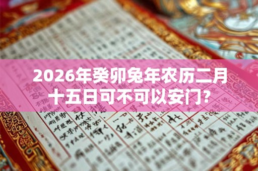 2026年癸卯兔年农历二月十五日可不可以安门？
