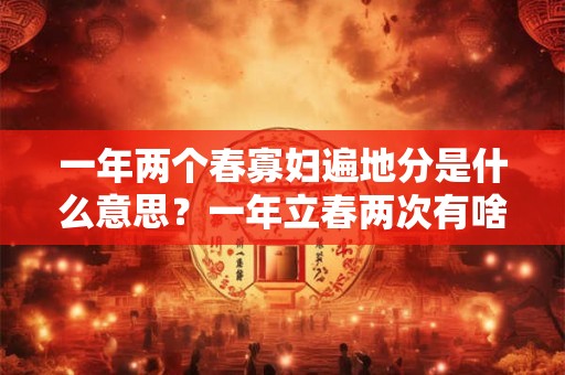 一年两个春寡妇遍地分是什么意思?一年立春两次有啥忌讳? 一年两个春寡妇遍地分是什么意思?一年立春两次有啥忌讳?