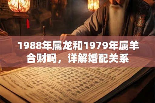 1988年属龙和1979年属羊合财吗，详解婚配关系