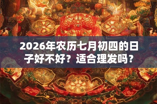 2026年农历七月初四的日子好不好？适合理发吗？