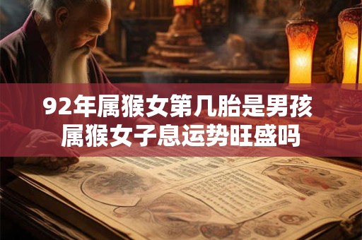 92年属猴女第几胎是男孩 属猴女子息运势旺盛吗 92年属猴女第几胎是男孩 属猴女子息运势旺盛吗