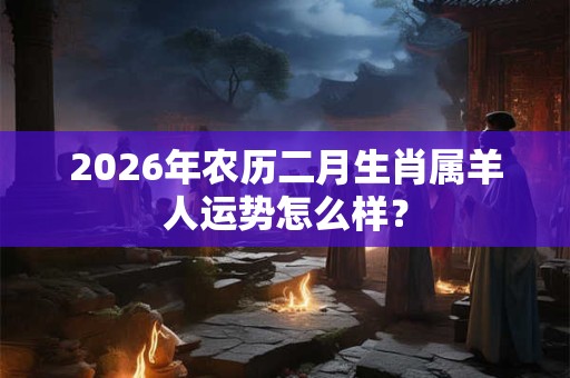 2026年农历二月生肖属羊人运势怎么样？