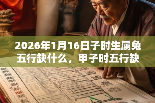 2026年1月16日子时生属兔五行缺什么，甲子时五行缺什么