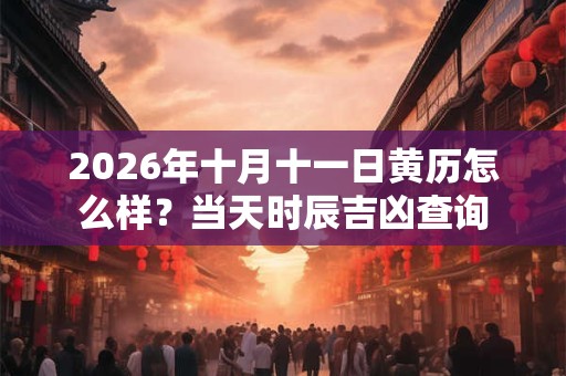 2026年十月十一日黄历怎么样？当天时辰吉凶查询