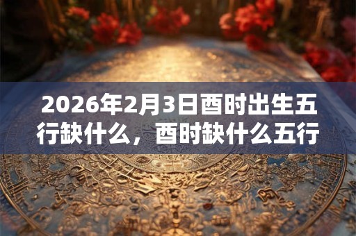 2026年2月3日酉时出生五行缺什么，酉时缺什么五行