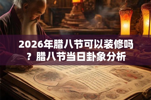 2026年腊八节可以装修吗？腊八节当日卦象分析
