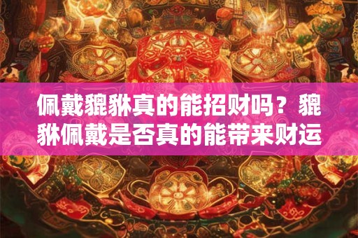 佩戴貔貅真的能招财吗？貔貅佩戴是否真的能带来财运