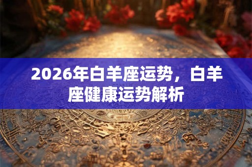 2026年白羊座运势，白羊座健康运势解析
