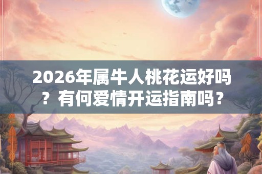 2026年属牛人桃花运好吗？有何爱情开运指南吗？